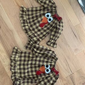 Sister set!! 2T and 3mo, caught ya looking turkey